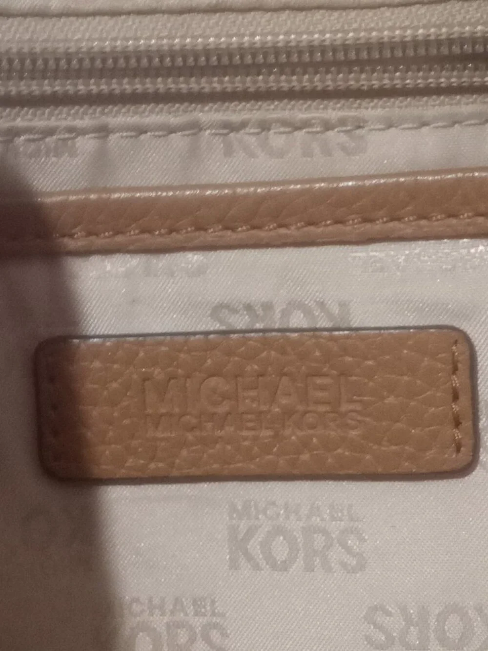 MICHAEL KORS Abbey Brown Pebbled Leather Gold Tone Studs Backpack - Picture 12 of 15